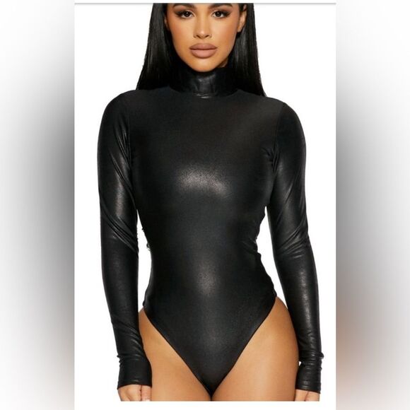 NAKED WARDROBE the drip, drip, drip black bodysuit Size XS - Picture 1 of 8